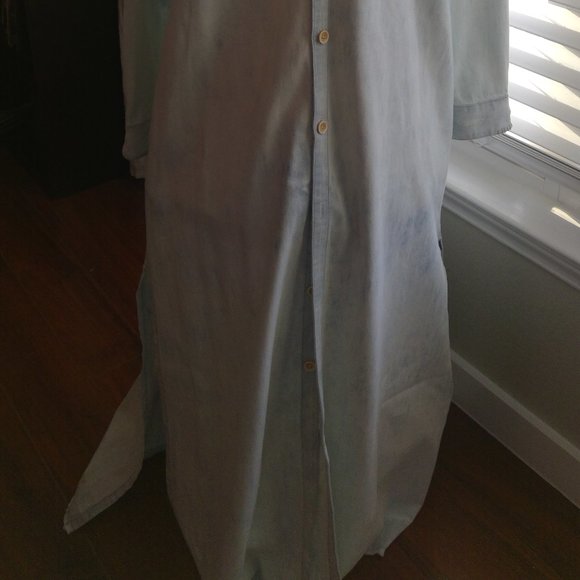 Free People Maxi Duster Dress Button Front - Picture 3 of 8